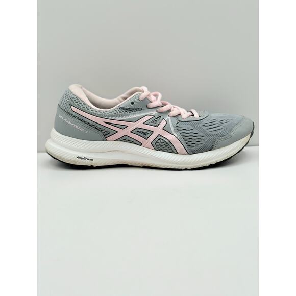 Size 8.5- Asics Gel-Contend 7 Marathon Women Gray Pink Running Sneakers 1012A910 - Picture 1 of 10